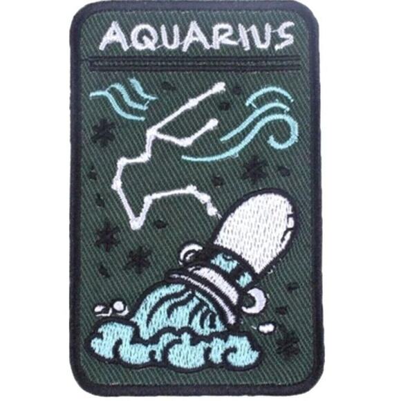 Retro Astrology Zodiac Sign Horoscope Birthday Gift  Patch Embroidered Spiritual - Picture 4 of 13